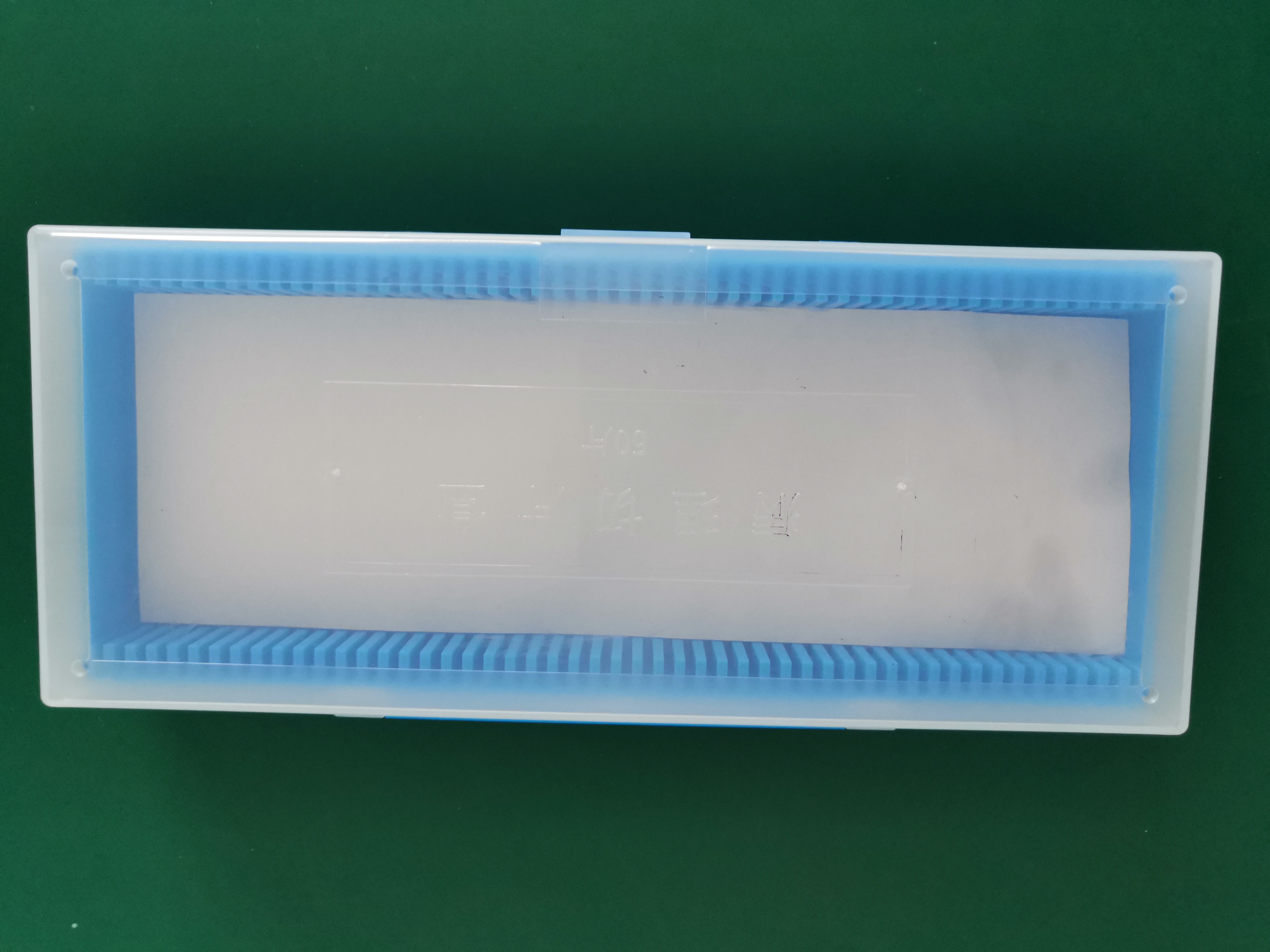 Plastic Microscope Slides Box 50pcs Pathological Slides Storage Holder Case 
